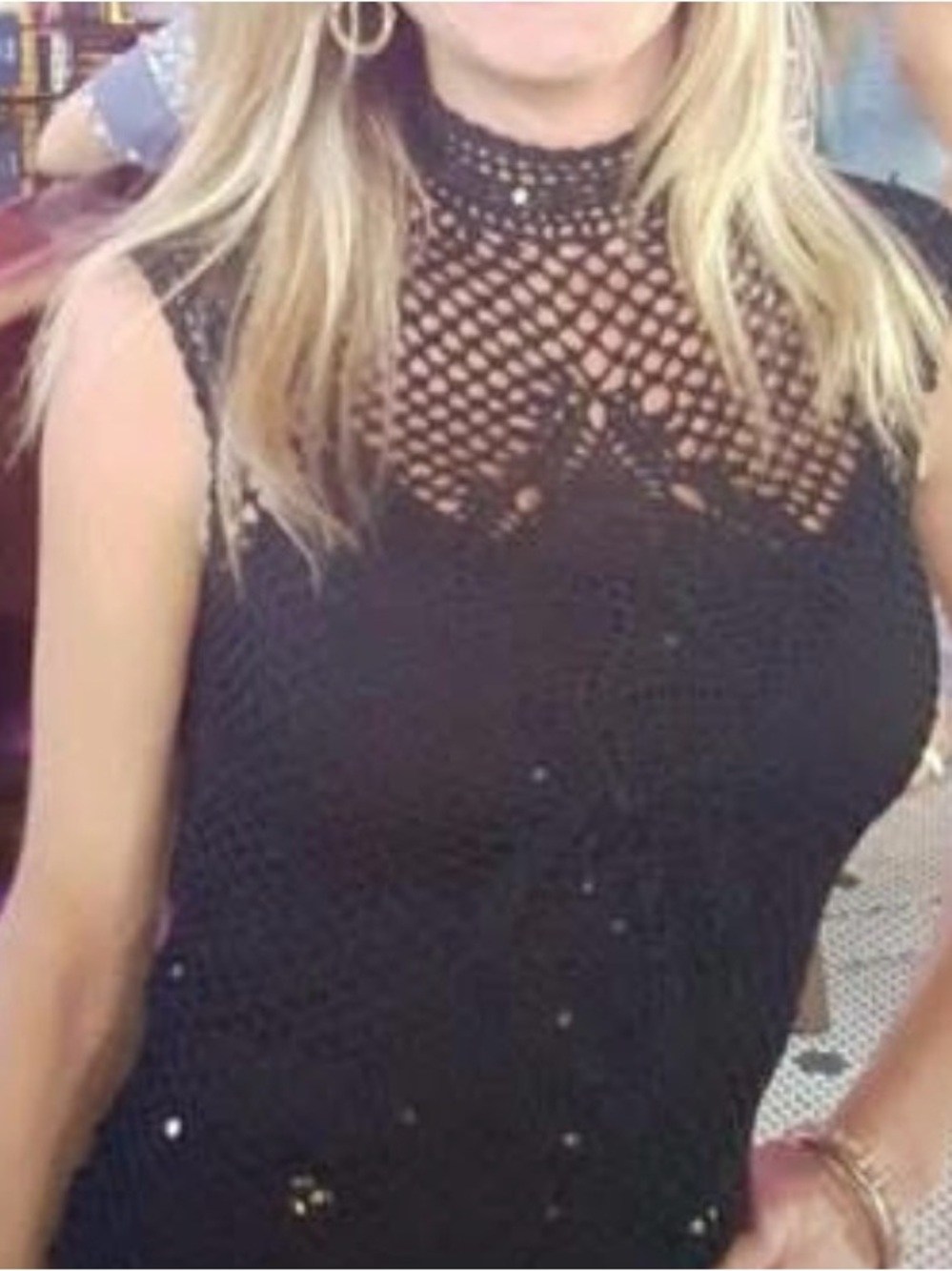 The Limited Black Open-Knit Sleeveless Tunic - Picture 5 of 6